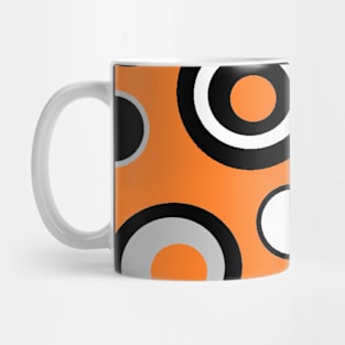 Experimental Geometric Circle Print Pattern (Orange version) Mug